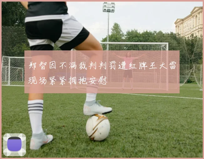 郑智因不满裁判判罚遭红牌王大雷现场紧紧拥抱安慰